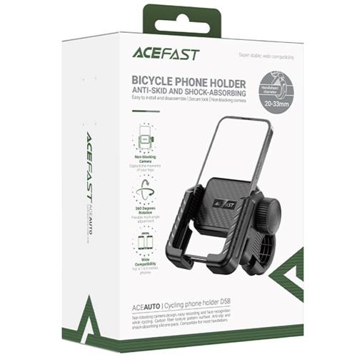 Acefast D58 Soporte de Móvil para Bicicleta y Patineta, Antideslizante Negro