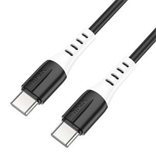 Cable USB-C a USB-C 1 metro 60w Hoco X82 Silicona Negro 2