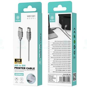 Ikrea WB1381 Cable de Impresora USB 2.0 3 Metros 2