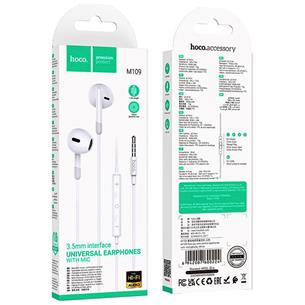 Hoco M109 Auricular con Micrófono y Clavija 3.5mm Blanco 2