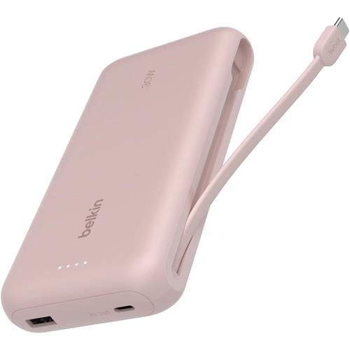 Powerbank Belkin 20.000 mAh Cable Integrado USB-C 30W Rosa (BPB024HQPK)