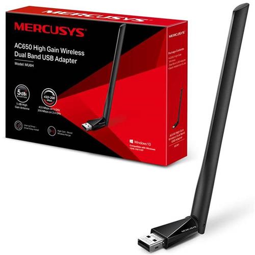 Mercusys Adapador Wifi Ac650 Alta Ganancia (Mu6H)