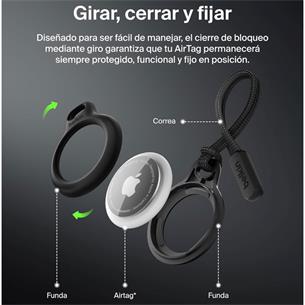 Belkin LLavero para Apple Air Tag Negro con Correa (F8W974BTBLK) 2