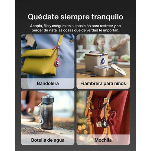 Belkin LLavero para Apple Air Tag Negro con Correa (F8W974BTBLK)