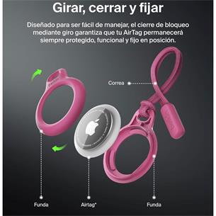 Belkin LLavero para Apple Air Tag Rosa con Correa (F8W974BTPNK) 2