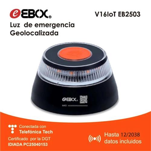 Ebox V16IoT Baliza V16 Homologada y Conectada a la DGT