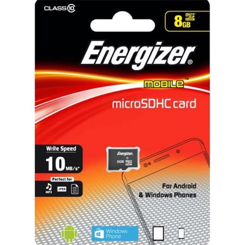 Mem. Micro Sdhc 8Gb Class 10 Energizer 10Mb/S Uhs-1