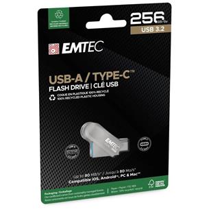 Memoria USB Dual 3.2 256GB USB-C y USB-A Emtec D280 2