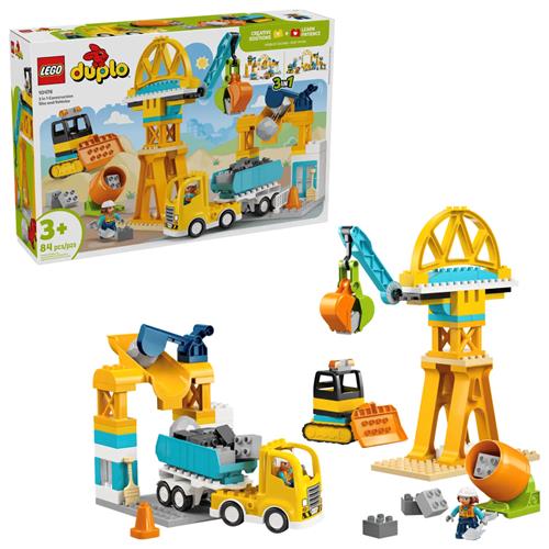 LEGO 10476 Obra y Vehículos de Construccion 3 en 1