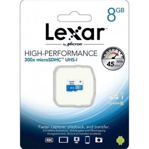 Memoria Micro Sdhc 8Gb Class10 Lexar 45Mb/S Uhs-I