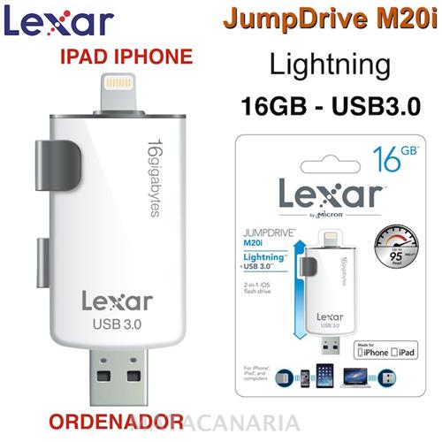 Usb 16Gb Lexar M20I Usb 3.0 + Lightning