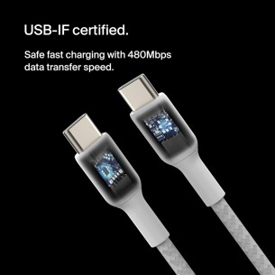 Cable USB-C aUSB-C Belkin 1 Metro Pack 2 Unidades (CAB004BT1MWH2PK) 2