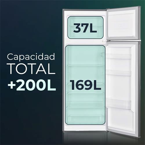Svan SF145503EX Frigorifico 2 Puertas Ciclico Clase E 143x55x56cm Inox