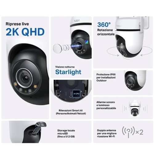 Tp-Link Tapo TC42 Cámara WiFi Exterior con Visión Nocturna e IA