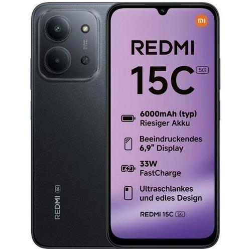 Xiaomi Redmi 15C 5G NFC 6.90" 4G HD+ 4GB 128GB Midnight Black