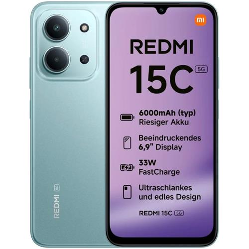 Xiaomi Redmi 15C 5G NFC 6.90" 4G HD+ 4GB 128GB Mint Green
