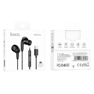 Hoco M101 Pro Auricular con Micrófono y Conexión USB-C Negro 2