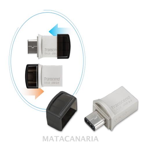 Transcend Jetflash 890 64Gb Silver Plating