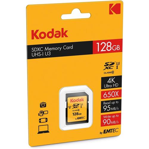 Memoria SDXC 128GB UHS-I U3 V30 Kodak
