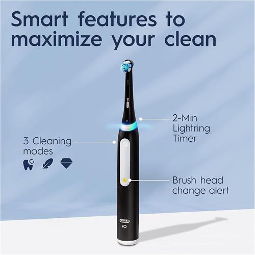 Braun Oral-B Cepillo de Dientes IO3 MattBlack Estuche de Viaje+Sensor de Presión (IOG3.1B6.2K)
