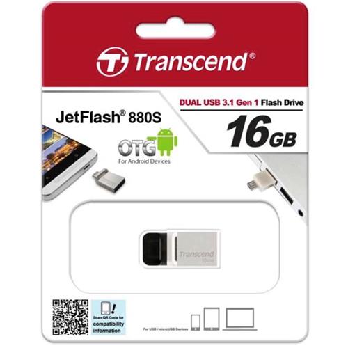 Mem. Usb Otg 16Gb Transcend Jetflash 880S Micro-Usb