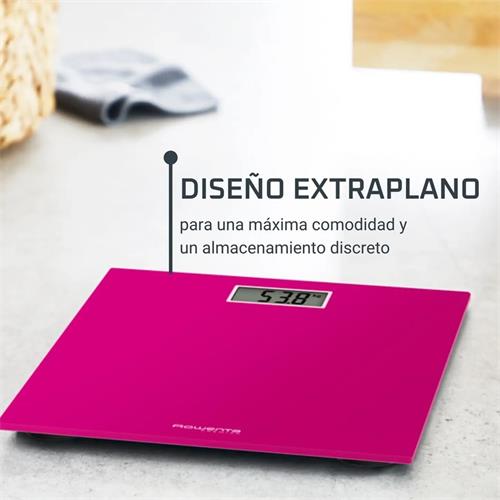 Rowenta BS1403V0 Premiss Báscula de Baño Extraplana Fucsia 150Kg