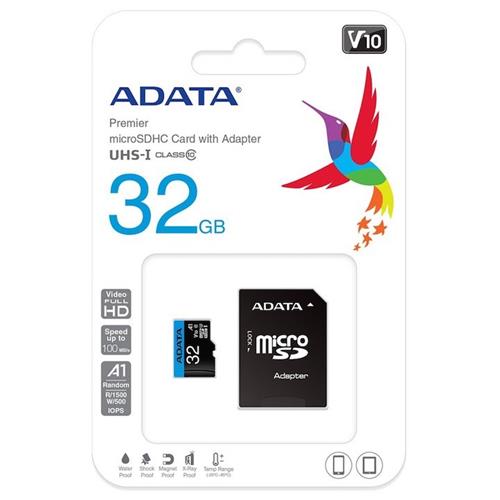 Adata Micro Sdhc 32Gb Ush-I Class 10 100Mb/S