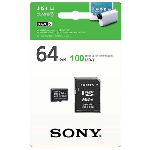 Mem. Micro Sdxc 64Gb Class 10 Sony 100Mb/S Uhs-I