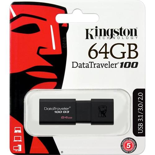 Mem. Usb 64Gb 3.0 Kingston Dt100
