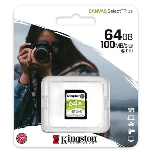 Memoria SDXC 64GB Class 10 Kingston 100 MB/S UHS-I
