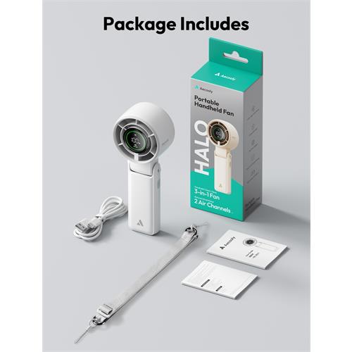 Aecooly PB02-A Ventilador de Mano Plegable Blanco