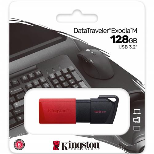 Mem. USB 128GB 3.2 Kingston Datatraveler Exodia M