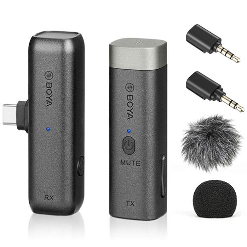 Boya By-Wm3D 2.4Ghz Sistema De Micrófono Inalámbrico Con Adaptador Lightning