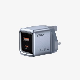 BWOO Cargador de Pared Carga Rápida Gan 30W USB-C Gris (BO-CDA236) 2