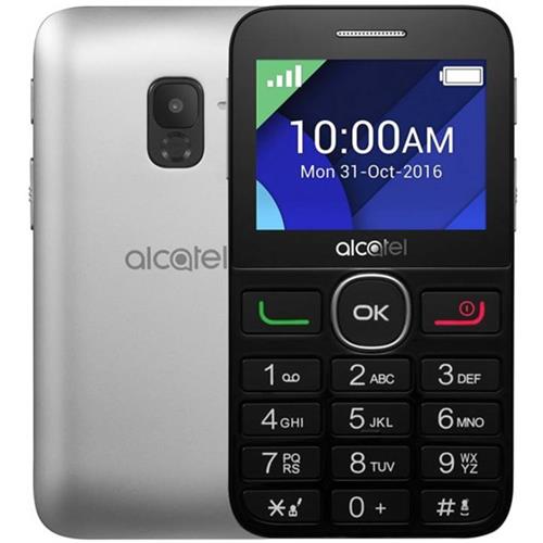 Alcatel 2008G Senior Con Base De Carga Black+ Metal Silver