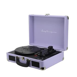 Prixton VC400 Tocadiscos LilacPrixton VC400 Tocadiscos Maletín con Grabación a USB, y Salids Aux y RCA Lilac 2