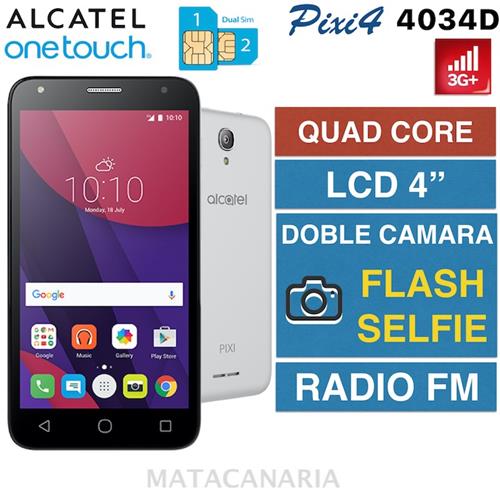 Alcatel 4034D Pixi 4 (4) 3G Ds White
