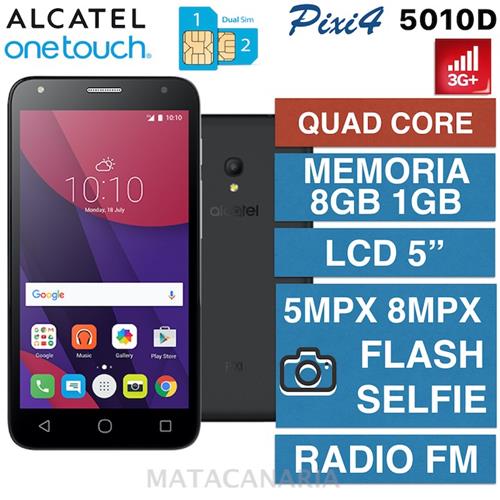 Alcatel 5010D Pixi 4 (5) 3G Ds Black