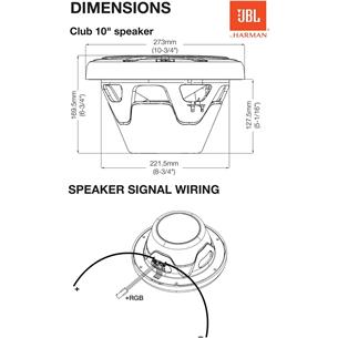 Jbl Marine Club 102 Subwoofer Marino de 10" con Hasta 600W y Luces Led 2