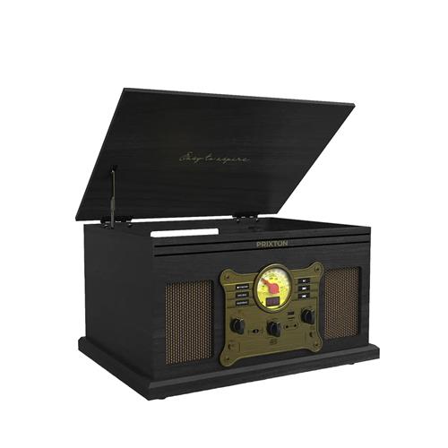 Prixton Tocadiscos Century con CD, USB, Radio Y Casete.