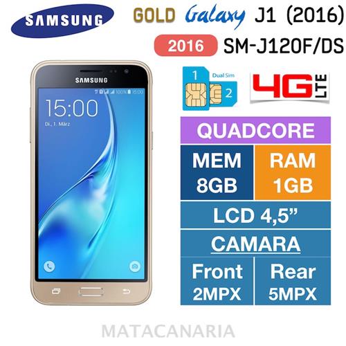 Samsung Sm-J120F Ds J1 2016 4G Gold