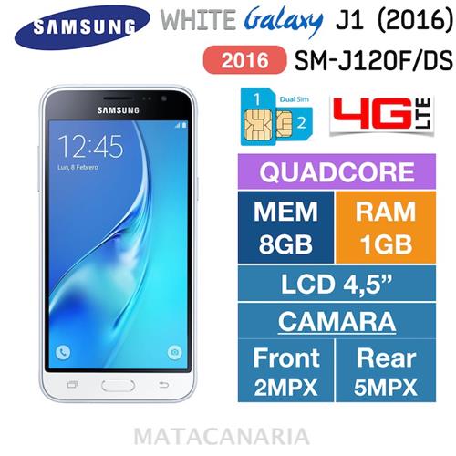 Samsung Sm-J120F Ds J1 2016 4G White