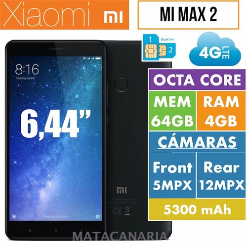 Xiaomi Mi Max 2 Ds 4Gb Ram 64Gb Rom Black