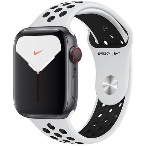 Apple Watch Series 5 Gps 44Mm Pure Platinum/Black Nike Sport Band