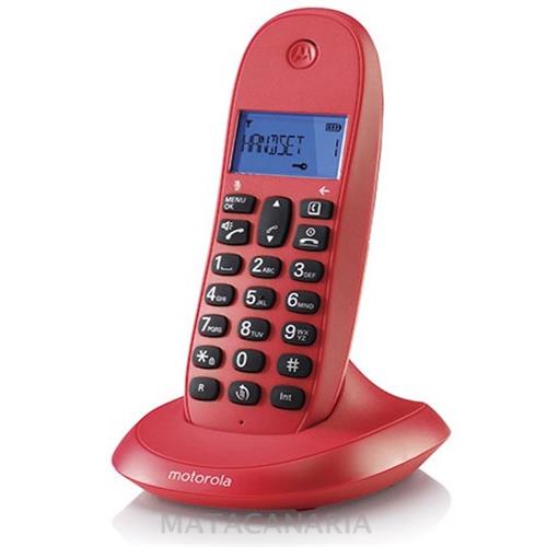 Motorola C1001LB+ teléfono DECT con manos libres Cereza