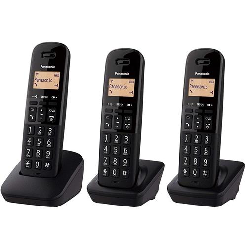 Panasonic KX-TGB613SPB Teléfono Inalámbrico Pack Trío Negro