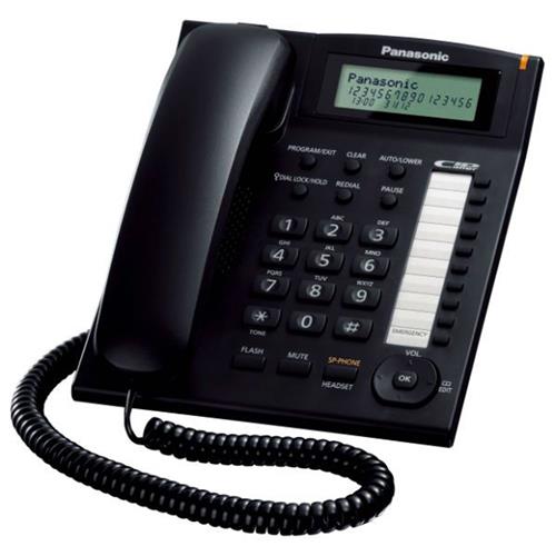 Panasonic KX-TS880EXB Teléfono Fijo con Pantalla y Altavoz Negro