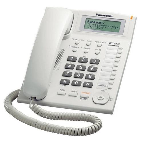 Panasonic KX-TS880EXW Teléfono Fijo con Pantalla y Altavoz  Blanco