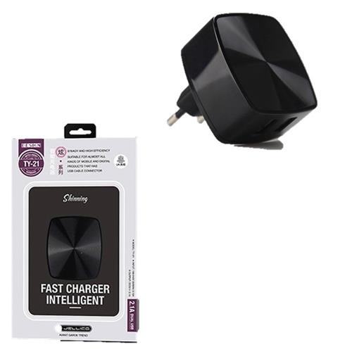Jellico Cargador 2.1 Amp 2X Usb Negro (Ty-21)
