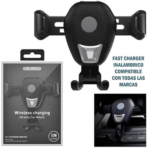 Jellico Cargador Inalámbrico Coche Automático 10W (Ho-100)